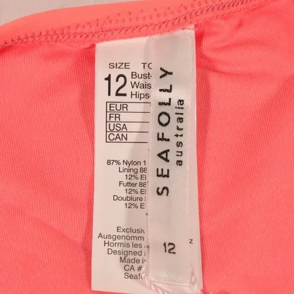 NWT Seafolly Active Multi Strap Hipster in Peach - Picture 12 of 14
